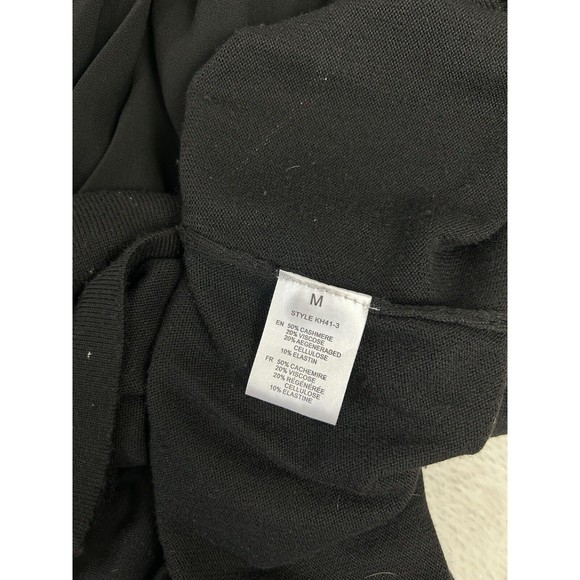 Kerisma Cashmere Sweater Tunic Dress Embellished Medium Black Gathered - Picture 12 of 13